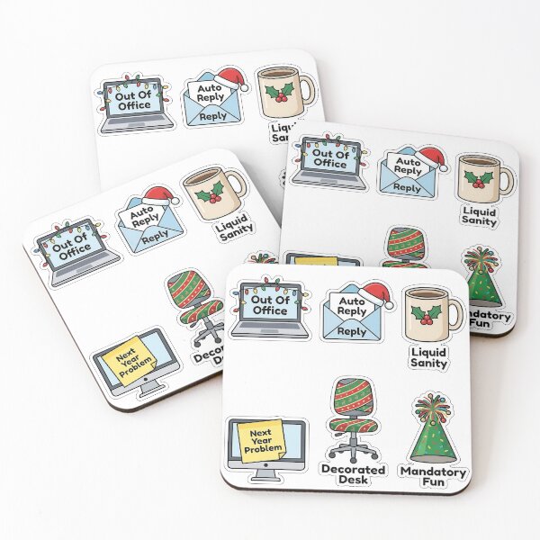 Item preview, Holiday Office Work Survival Sticker Pack - Out of Office Puns Collection designed and sold by SimpleP.