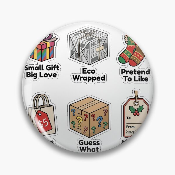 Item preview, Secret Santa Gift Exchange Sticker Pack - Funny Present Puns Collection designed and sold by SimpleP.