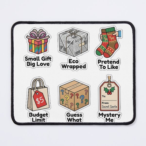 Item preview, Secret Santa Gift Exchange Sticker Pack - Funny Present Puns Collection designed and sold by SimpleP.