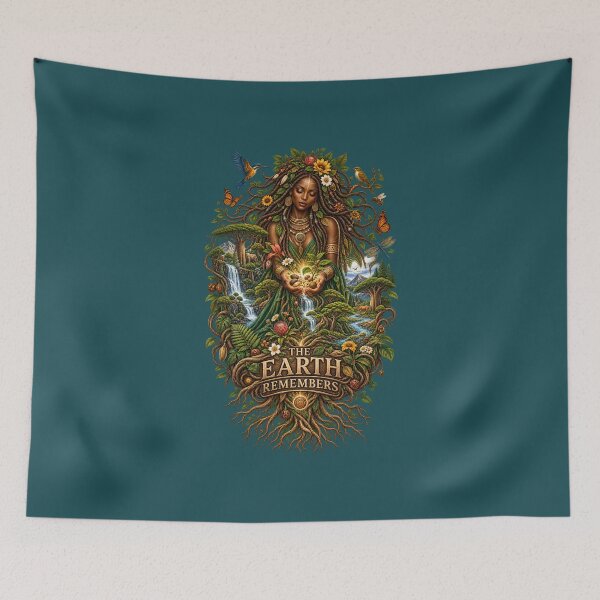 Item preview, The Earth Remembers | Mother Nature Art | Sacred Seed of Life Illustration designed and sold by 'VARI'.