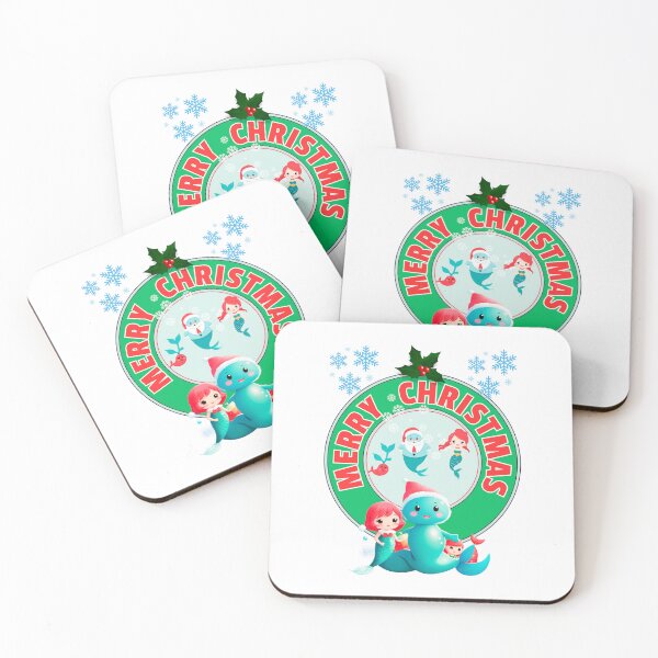 Item preview, Happy Christmas Mermaids designed and sold by RoseAIArtRhythm.