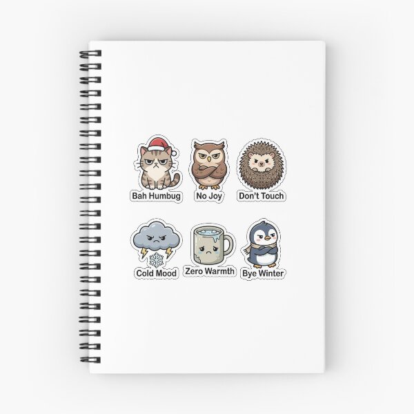 Item preview, Grumpy Winter Mood Sticker Pack - Funny Anti-Social Holiday Puns designed and sold by SimpleP.