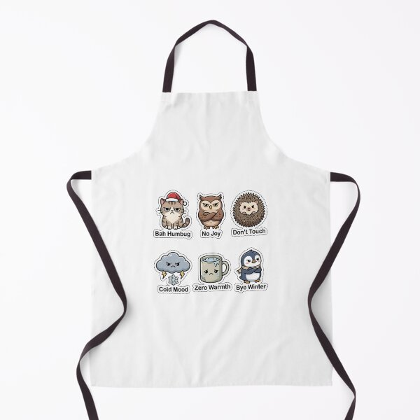 Item preview, Grumpy Winter Mood Sticker Pack - Funny Anti-Social Holiday Puns designed and sold by SimpleP.