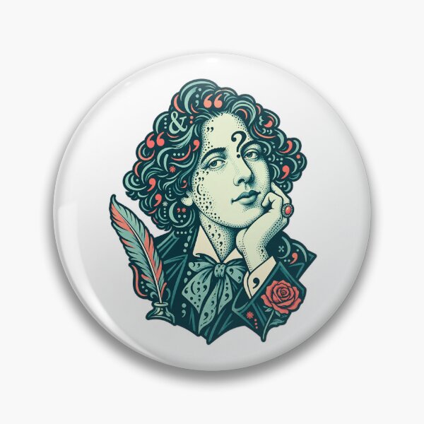 Item preview, Oscar Wilde Portrait Drawn in Punctuation designed and sold by Fenay Designs.
