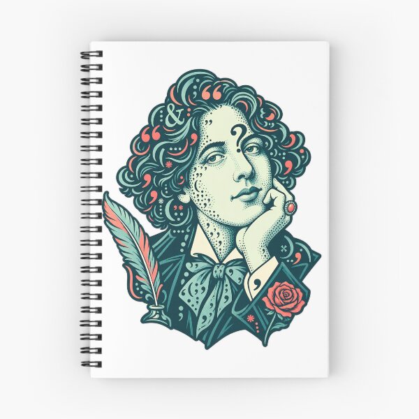 Item preview, Oscar Wilde Portrait Drawn in Punctuation designed and sold by Fenay Designs.