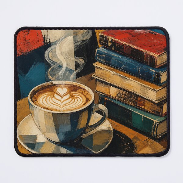 Item preview, Cappuccino & Books – Abstract Coffee Lover Art, Cozy Reading Aesthetic designed and sold by Jandedan.