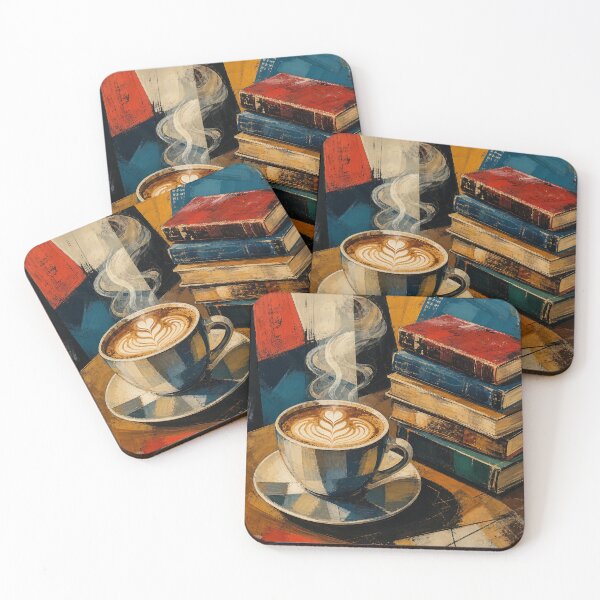 Item preview, Cappuccino & Books – Abstract Coffee Lover Art, Cozy Reading Aesthetic designed and sold by Jandedan.
