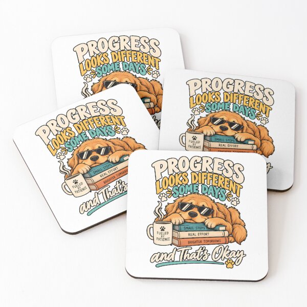 Item preview, Progress Looks Different Some Days Funny Dog Motivation Inspirational Design designed and sold by BDLuck2021.
