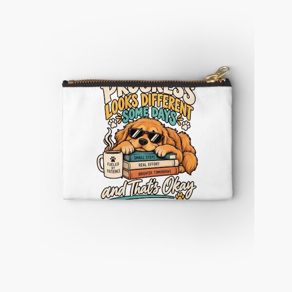 Item preview, Progress Looks Different Some Days Funny Dog Motivation Inspirational Design designed and sold by BDLuck2021.