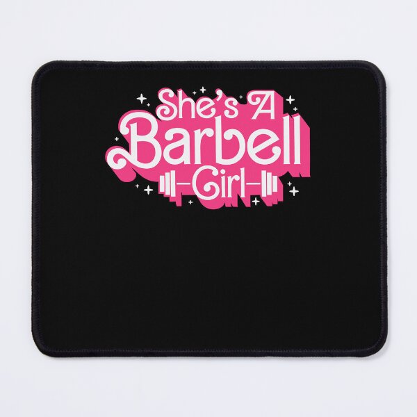 Item preview, She's A Barbell Girl Weightlifting Fitness designed and sold by Glow-Paw-Studio.