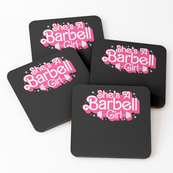 Item preview, She's A Barbell Girl Weightlifting Fitness designed and sold by Glow-Paw-Studio.