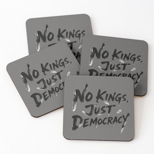 Item preview, No Kings, Just Democracy – Pro Democracy Political Protest Typography designed and sold by ManggaeJM.