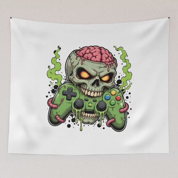 Item preview, Zombie Controller Skull Brain Gaming Apparel designed and sold by SoyLamderma.
