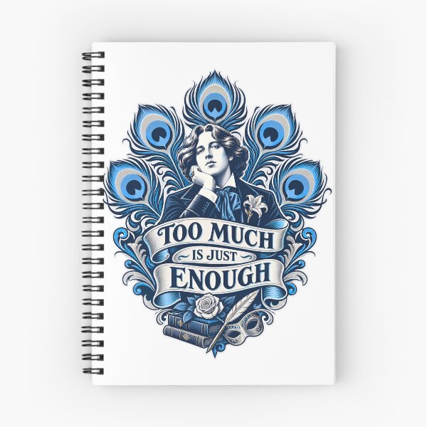 Item preview, Oscar Wilde Too Much Is Just Enough Peacock Crest designed and sold by Fenay Designs.