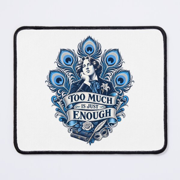 Item preview, Oscar Wilde Too Much Is Just Enough Peacock Crest designed and sold by Fenay Designs.