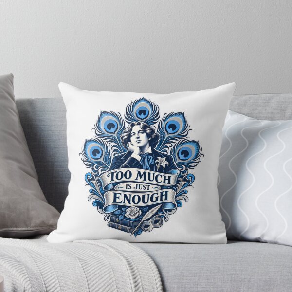 Item preview, Oscar Wilde Too Much Is Just Enough Peacock Crest designed and sold by Fenay Designs.