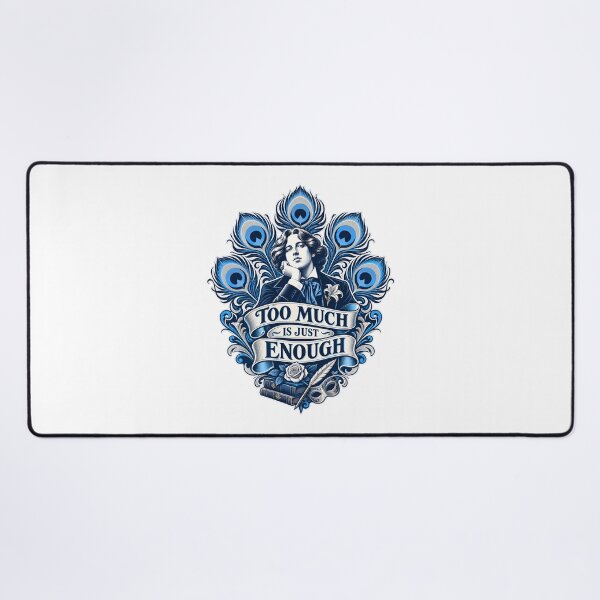 Item preview, Oscar Wilde Too Much Is Just Enough Peacock Crest designed and sold by Fenay Designs.