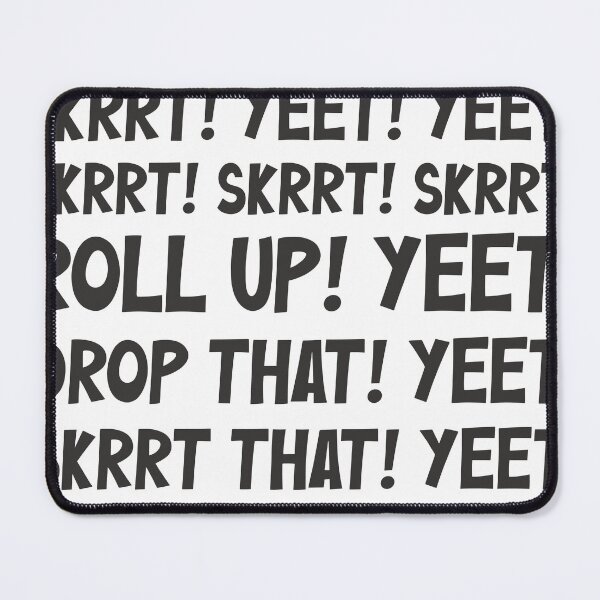 Item preview, Dark Yeet Skrrt Meme Black Typography Design designed and sold by Fatimorastore.