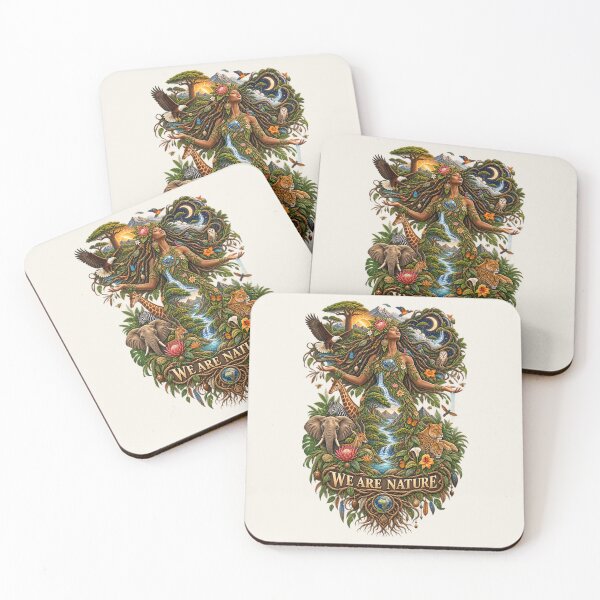 Item preview, We Are Nature | Earth Goddess Art | Sacred Unity of Life Illustration designed and sold by 'VARI'.