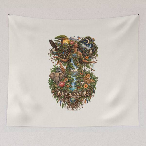 Item preview, We Are Nature | Earth Goddess Art | Sacred Unity of Life Illustration designed and sold by 'VARI'.