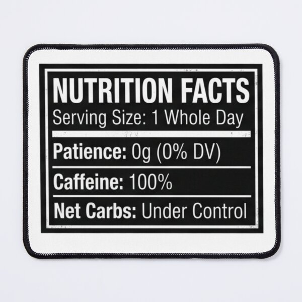 Item preview, Nutrition Facts Low Carb Caffeine Net Carbs Funny Diet Label designed and sold by i-am-who-i-am85.