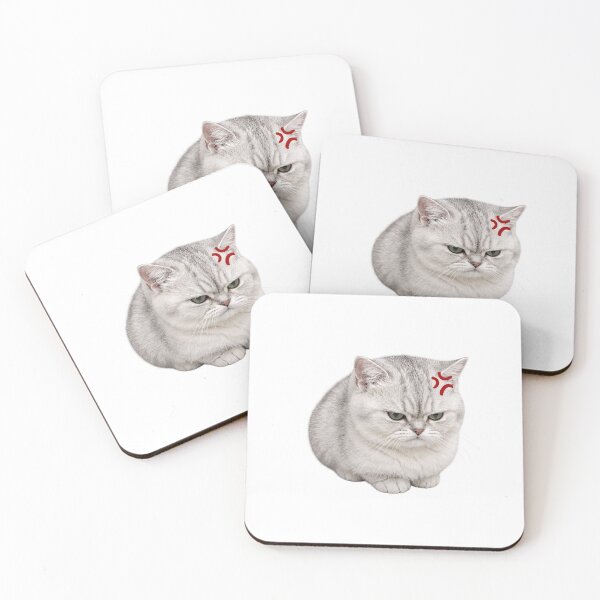 Item preview, Grumpy Silver British Shorthair Cat designed and sold by Fuzzy-Error.