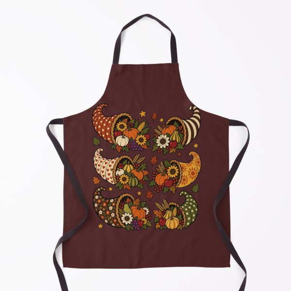 Item preview, Thanksgiving Cornucopia Polka Dot Patchwork Folk Art designed and sold by AmiGraph.
