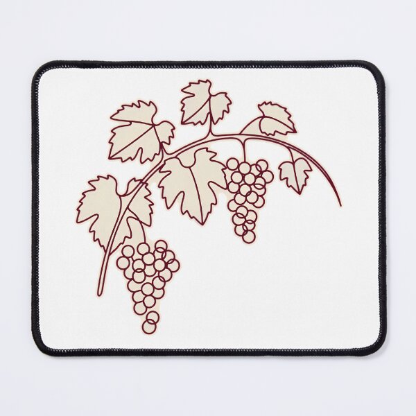 Item preview, Grapevine Leaves and Grapes Line Art Design designed and sold by KRStyleClub.