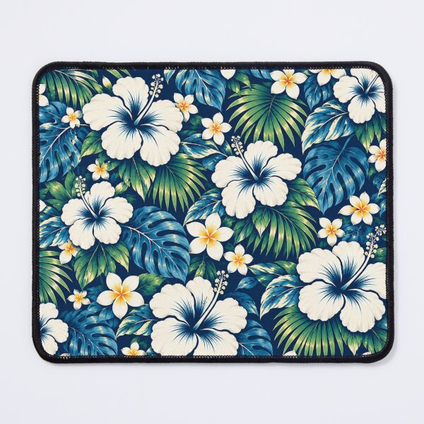 Item preview, Tropical Hibiscus Paradise – Navy Hawaiian Floral Pattern | +91BIRD designed and sold by Plus91BIRD.