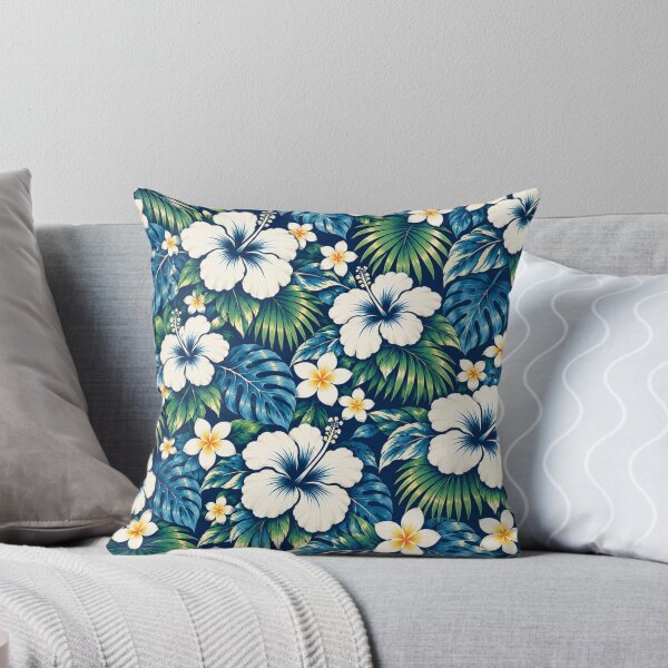 Item preview, Tropical Hibiscus Paradise – Navy Hawaiian Floral Pattern | +91BIRD designed and sold by Plus91BIRD.