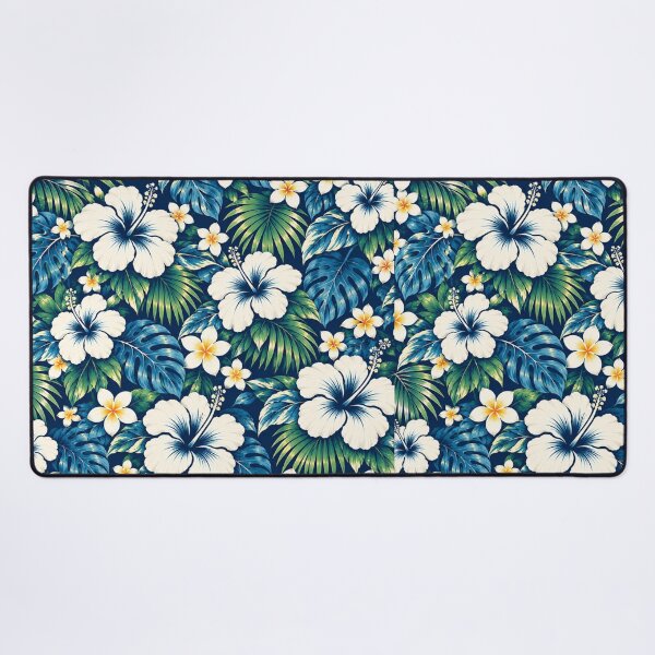 Item preview, Tropical Hibiscus Paradise – Navy Hawaiian Floral Pattern | +91BIRD designed and sold by Plus91BIRD.