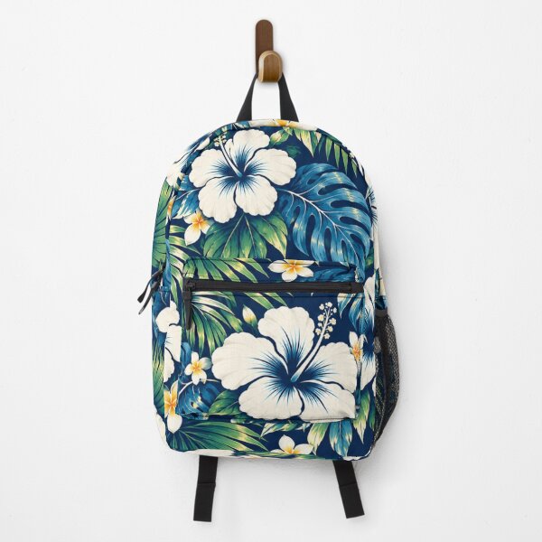Item preview, Tropical Hibiscus Paradise – Navy Hawaiian Floral Pattern | +91BIRD designed and sold by Plus91BIRD.