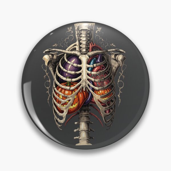Item preview, Gothic Anatomical Ribcage with Colorful Internal Organs designed and sold by Mousy17.