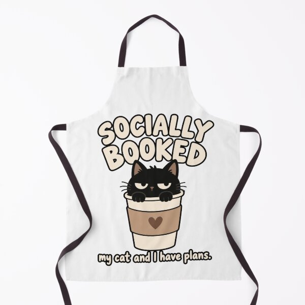 Item preview, Socially Booked Funny Black Cat Coffee Design designed and sold by Trendy-Artistry.