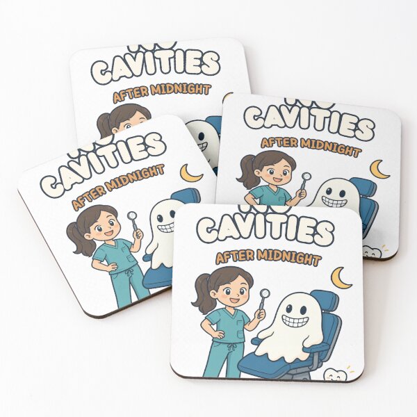 Item preview, No Cavities After Midnight – Funny Halloween Dentist designed and sold by BachoOffBit.