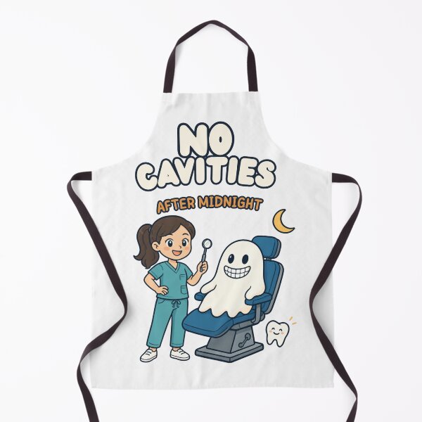 Item preview, No Cavities After Midnight – Funny Halloween Dentist designed and sold by BachoOffBit.