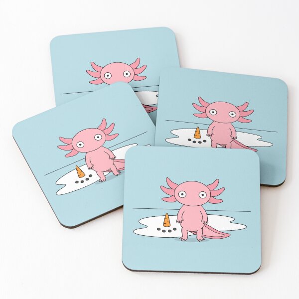 Item preview, Melted Snowman with Cute Funny Axolotl Christmas Minimalist designed and sold by bard-art.