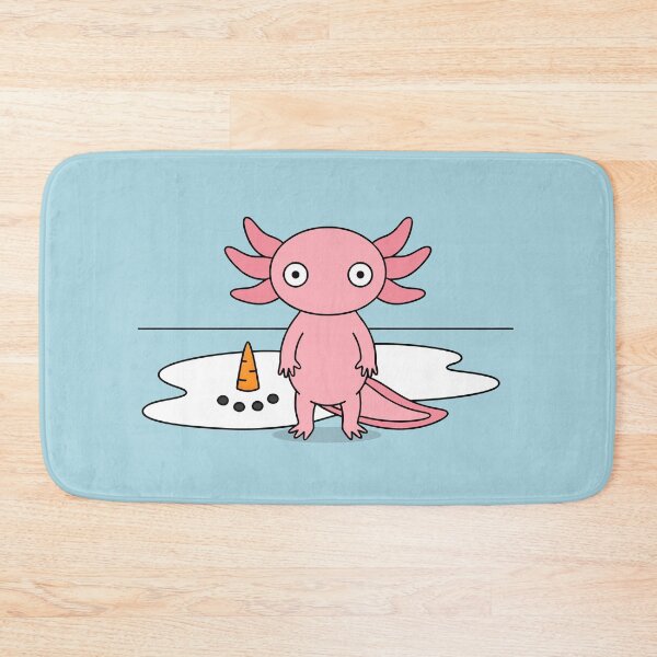 Item preview, Melted Snowman with Cute Funny Axolotl Christmas Minimalist designed and sold by bard-art.