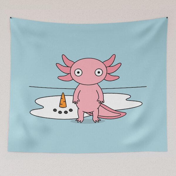 Item preview, Melted Snowman with Cute Funny Axolotl Christmas Minimalist designed and sold by bard-art.