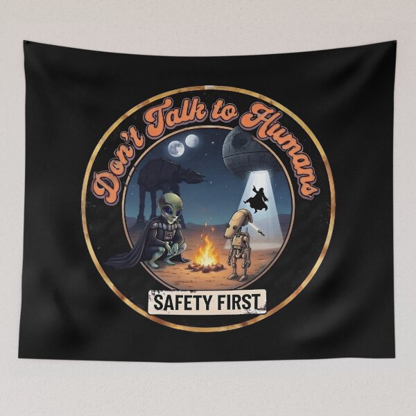 Item preview, Sci Fi Desert Planet Alien Abduction Slender Robot Retro Comic designed and sold by AeroCodeDesigns.