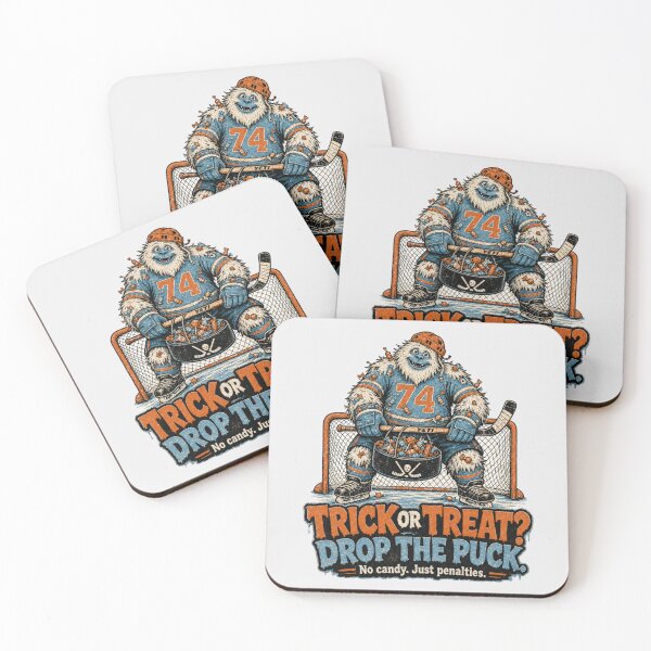 Item preview, Funny Halloween Yeti Hockey Trick or Treat Gift, Hockey Sticker Magnet, Halloween Athlete Gift  designed and sold by colorleafz.
