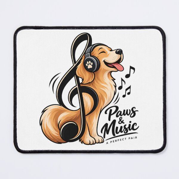 Item preview, Paws & Melodies – Dog Lover & Music Lover Design designed and sold by ArtEngineer77.