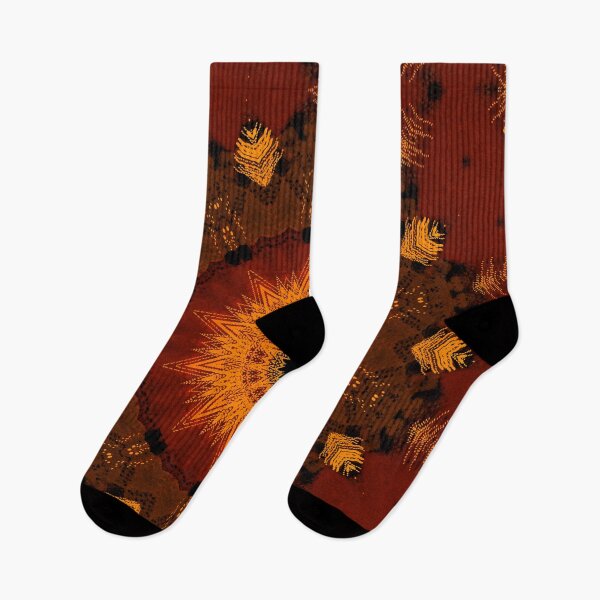 Item preview, Golden Red and Black Retro Pattern  designed and sold by SuzanaTArt.