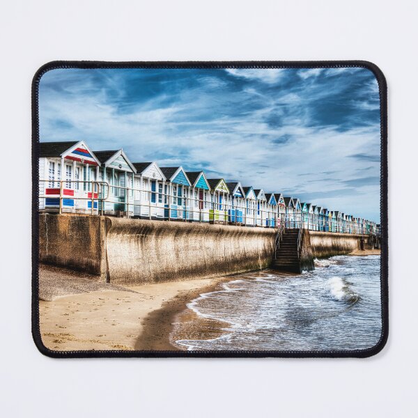 Item preview, Southwold Beach Huts and Seawall on a Moody Coastal Day designed and sold by Paul Thompson Photography.