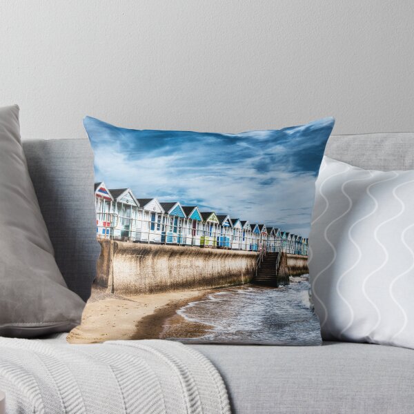 Item preview, Southwold Beach Huts and Seawall on a Moody Coastal Day designed and sold by Paul Thompson Photography.