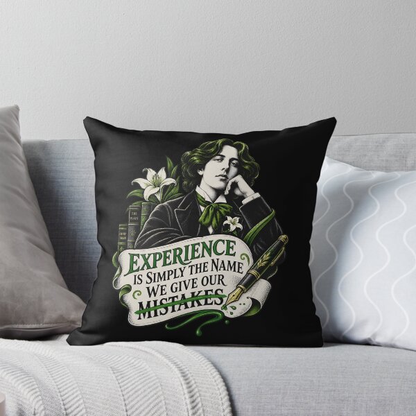 Item preview, Oscar Wilde Experience and Mistakes Green Quote designed and sold by Fenay Designs.