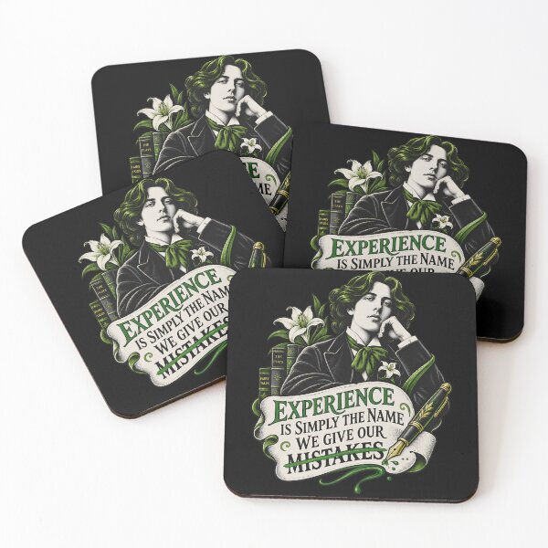 Item preview, Oscar Wilde Experience and Mistakes Green Quote designed and sold by Fenay Designs.