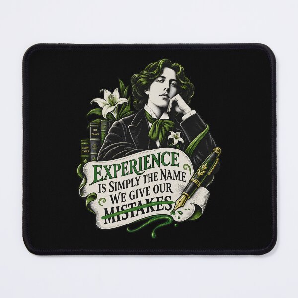 Item preview, Oscar Wilde Experience and Mistakes Green Quote designed and sold by Fenay Designs.
