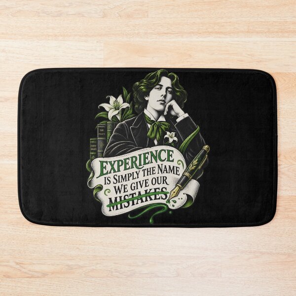 Item preview, Oscar Wilde Experience and Mistakes Green Quote designed and sold by Fenay Designs.