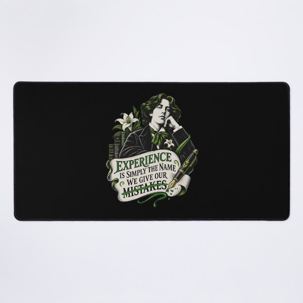 Item preview, Oscar Wilde Experience and Mistakes Green Quote designed and sold by Fenay Designs.